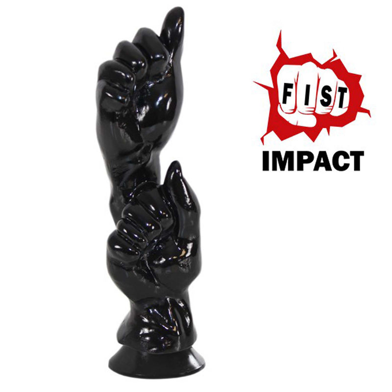 Gangbangster - Two Hands - Dildo - 32 x 9 cm - PVC - Zwart