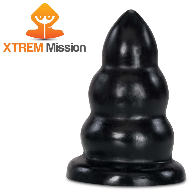 Gangbangster - Mission Takeover - Buttplug - 19 x - 10 cm - PVC - Zwart