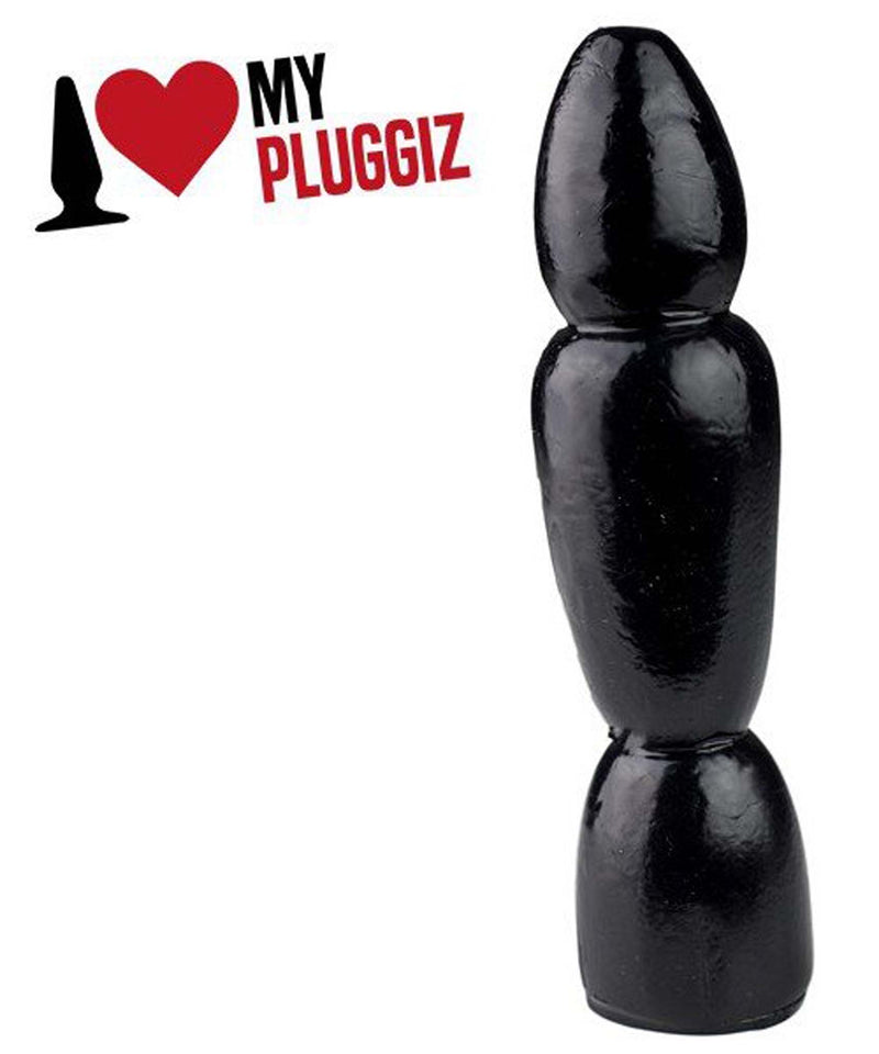 Gangbangster - Fuzz - Buttplug - 16 x 4,4 cm - PVC - Zwart