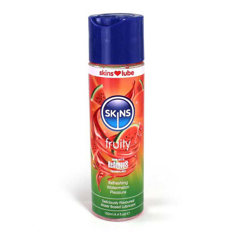 Skins - Watermeloen - Glijmiddel met Smaakje - Waterbasis - 130 ml-Erotiekvoordeel.nl