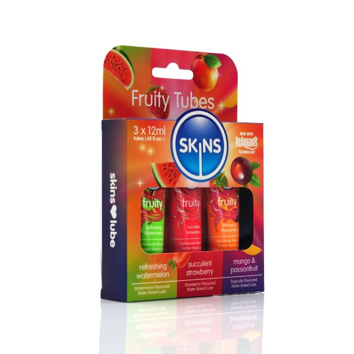 Skins - Sampler Pack - Glijmiddel met Smaakje - Fruity - 3 x 12 ml-Erotiekvoordeel.nl