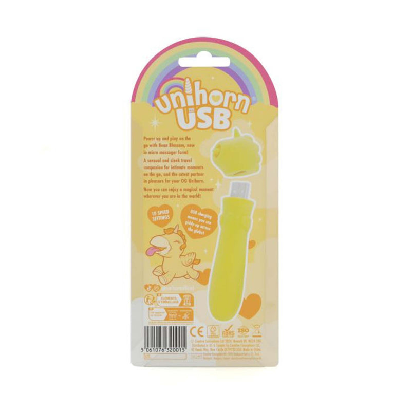 Unihorn Bullet Vibrator - Bean Blossom - Geel-Erotiekvoordeel.nl