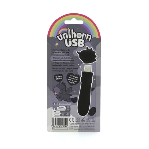 Unihorn Bullet Vibrator - Wild Spirit - Zwart-Erotiekvoordeel.nl