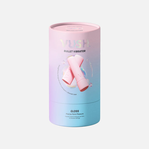 Vush - Pop Gloss Precise Point Pleasure Vibrator met Opbergkoker - Lichtroze-Erotiekvoordeel.nl