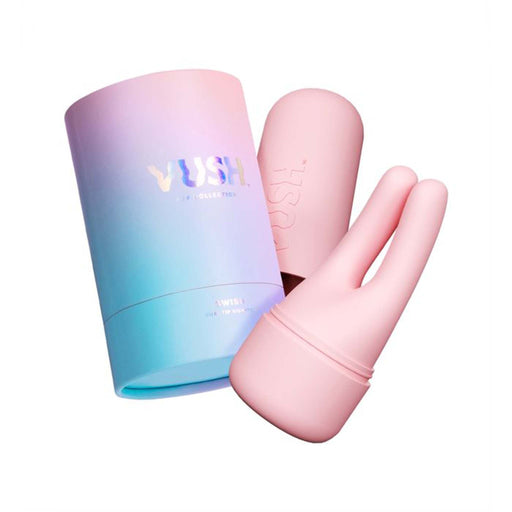 Vush - Pop Swish Dual Tip Vibrator - Met Opbergkoker - Lichtroze-Erotiekvoordeel.nl