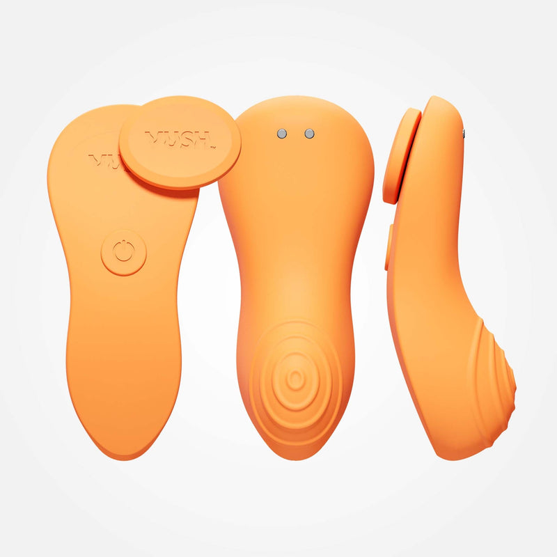 Vush -  Luna Draagbare Vibrator - Panty Vibrator - Met Afstandsbediening - Oranje