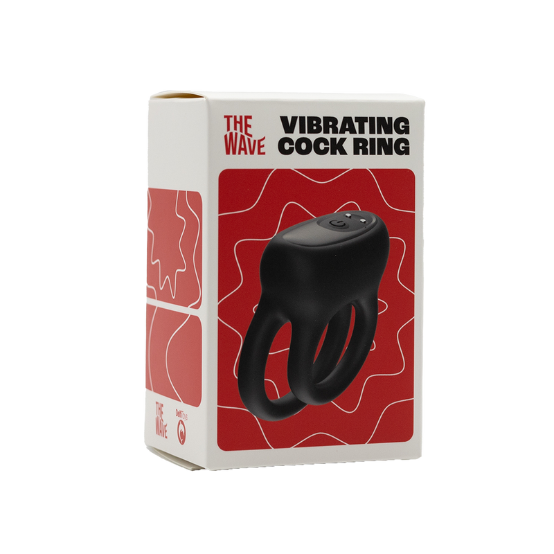 The Wave - Vibrerende Cockring Nr. 24 - Zwart-Erotiekvoordeel.nl