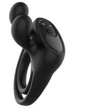 The Wave - Vibrerende Cockring met Clitoris Stimulator - Nr. 26 - Zwart-Erotiekvoordeel.nl