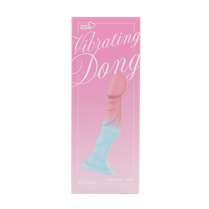 Inner Bloom - Vibrerende Dildo met Afstandsbediening - Roze/Lichtblauw-Erotiekvoordeel.nl
