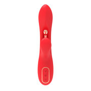 Inner Bloom - Rabbit Vibrator met Klop Functie en Clitoris Balletje - Rood-Erotiekvoordeel.nl