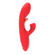 Inner Bloom - Rabbit Vibrator met Klop Functie en Clitoris Balletje - Rood-Erotiekvoordeel.nl