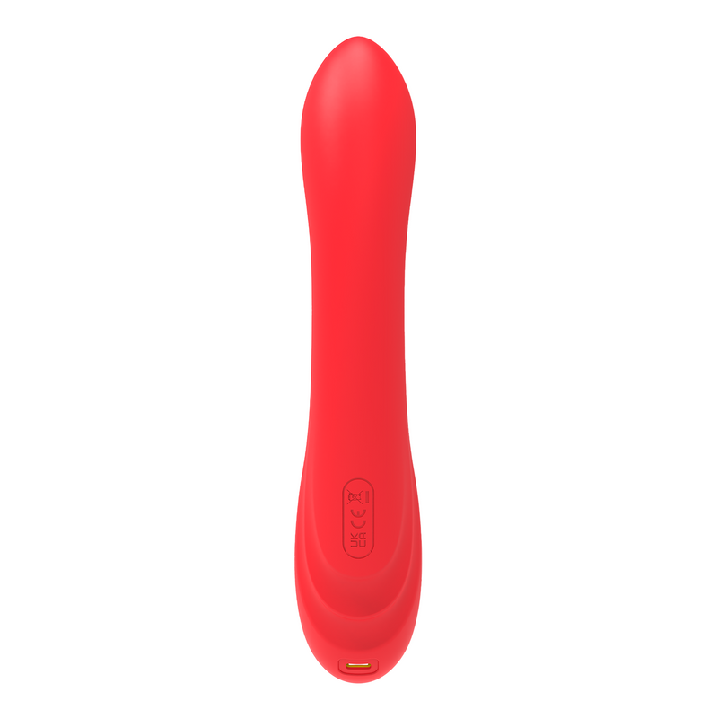 Inner Bloom - Rabbit Vibrator met Klop Functie en Clitoris Balletje - Rood-Erotiekvoordeel.nl