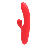 Inner Bloom - Rabbit Vibrator met Klop Functie en Clitoris Balletje - Rood-Erotiekvoordeel.nl