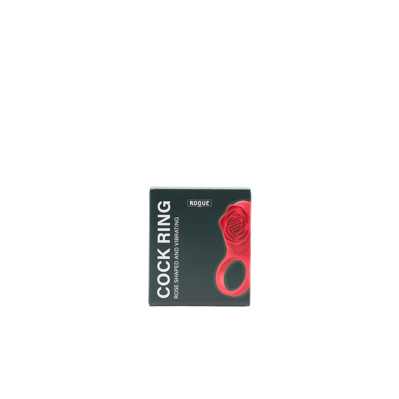 Rogue - Vibrerende Cockring met Clitoris Stimulator in Vorm van Roos - Rood-Erotiekvoordeel.nl