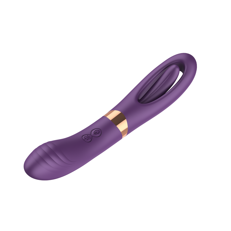 Inner Bloom - Vibrator met Klop Functie - Paars-Erotiekvoordeel.nl