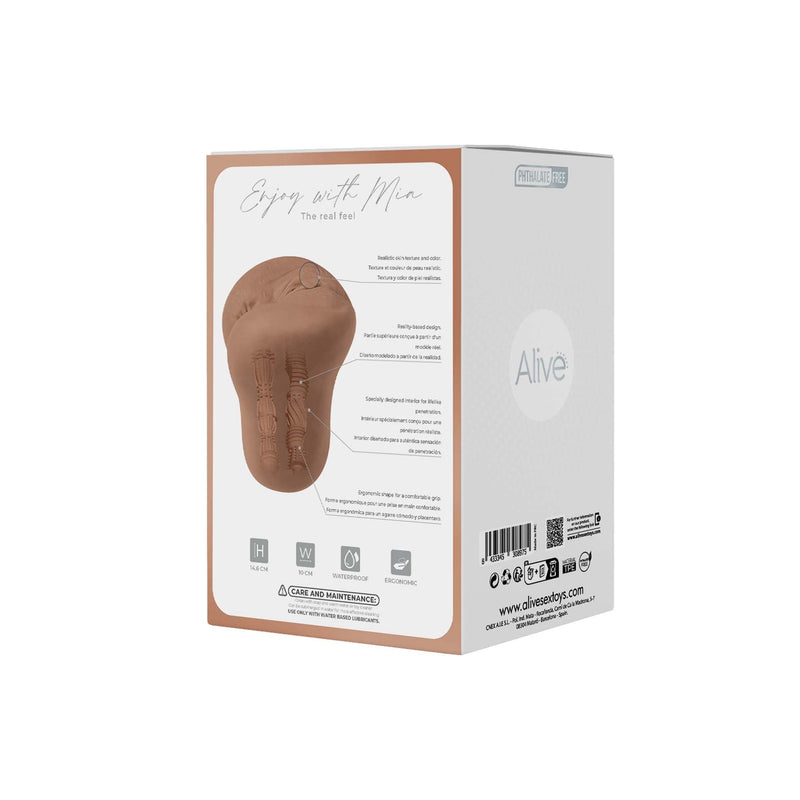 Alive - Mia - Masturbator Stroker - Twee Kanalen - Lichte Huidskleur-Erotiekvoordeel.nl