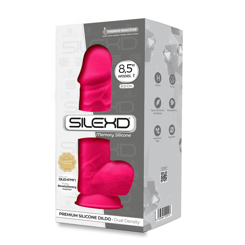 SILEXD - Dildo met Zuignap - Model 1 - 21,5 cm - Roze-Erotiekvoordeel.nl