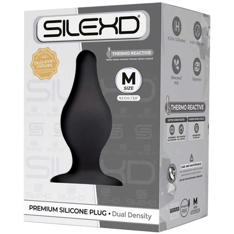 SILEXD - Anaal Plug Model 2 - Zwart- Verkrijgbaar in 4 maten-Erotiekvoordeel.nl
