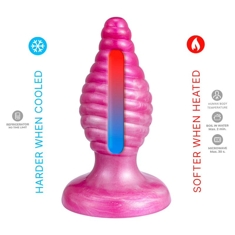 SILEXD - Cherry - Thermoreactieve Siliconen Buttplug - 9.2 cm x 3.6 cm - Roze-Erotiekvoordeel.nl