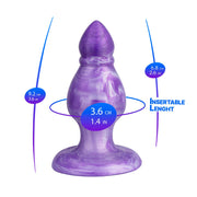 SILEXD - Queen - Thermoreactieve Siliconen Buttplug - 9.2 cm x 3.6 cm - Paars-Erotiekvoordeel.nl