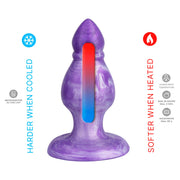 SILEXD - Queen - Thermoreactieve Siliconen Buttplug - 9.2 cm x 3.6 cm - Paars-Erotiekvoordeel.nl