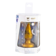 SILEXD - Goldy - Thermoreactieve Siliconen Buttplug - 9.2 cm x 3.6 cm - Goud-Erotiekvoordeel.nl