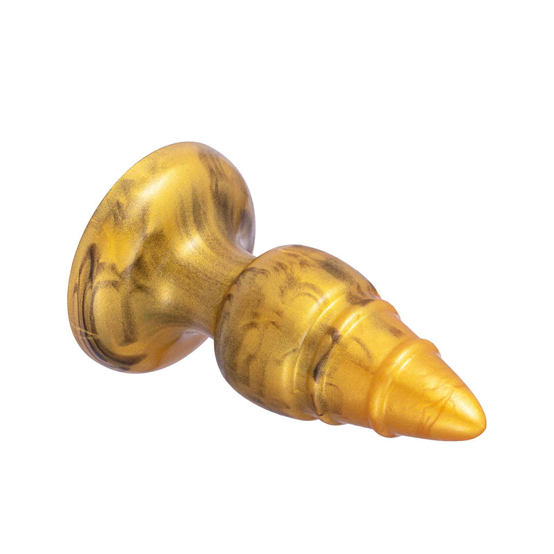 SILEXD - Goldy - Thermoreactieve Siliconen Buttplug - 9.2 cm x 3.6 cm - Goud-Erotiekvoordeel.nl