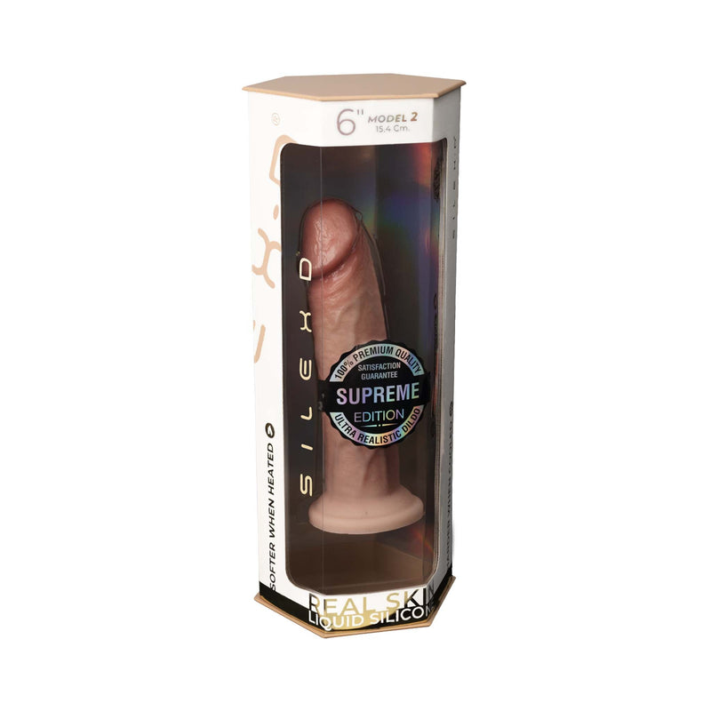 SILEXD - Premium Real Skin Dildo - Model 2 - 15 cm - Lichte Huidskleur-Erotiekvoordeel.nl