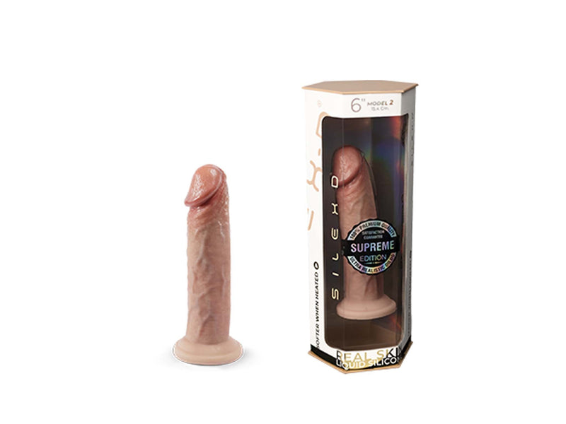 SILEXD - Premium Real Skin Dildo - Model 2 - 15 cm - Lichte Huidskleur-Erotiekvoordeel.nl
