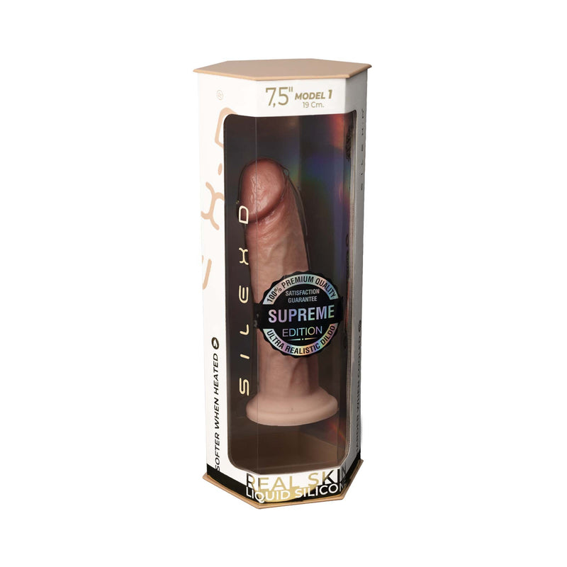 SILEXD - Premium Real Skin Dildo - Model 2 - 19 cm - Lichte Huidskleur-Erotiekvoordeel.nl
