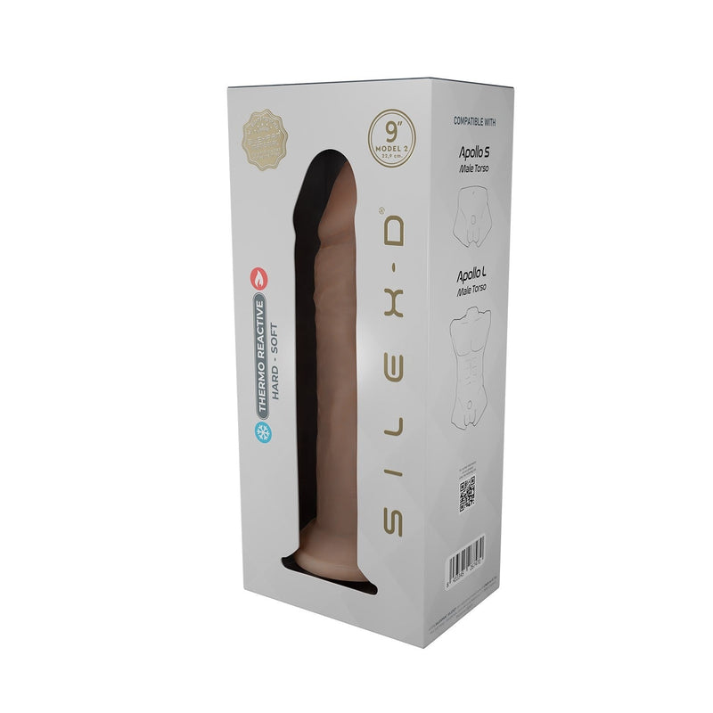 SILEXD - Realistische Rechte Dildo met Zuignap - Model 2 - 23 cm - Lichte Huidskleur-Erotiekvoordeel.nl