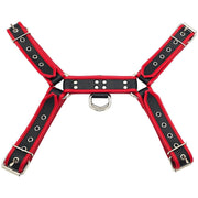 Rouge - Lederen Borstharnas voor Heren - Maat L/XL - Zwart/Rood-Erotiekvoordeel.nl