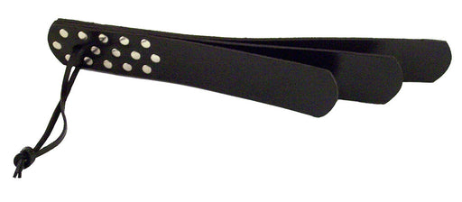 Rouge - Lederen Paddle met Drie Straps - Zwart-Erotiekvoordeel.nl