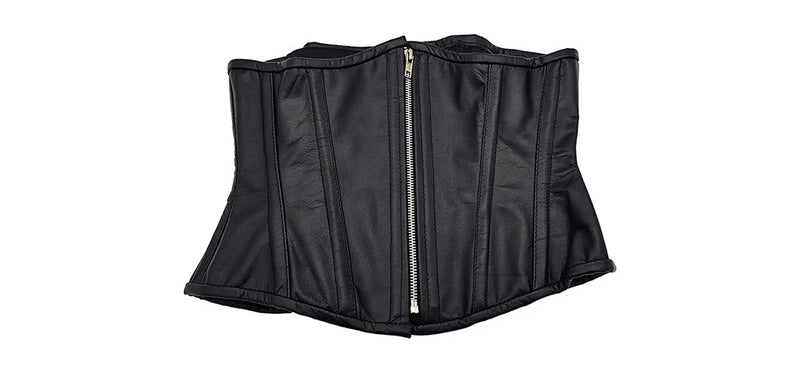 Rouge - Lederen Corset - Maat L-XL - Zwart-Erotiekvoordeel.nl