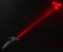 BootySparks - Fuck Me Laser - Buttplug met laser projectie FUCK ME - Maat S
