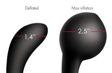 Heavy Hitters - Swell - Opblaasbare Vibrerende Prostaatplug - Zwart