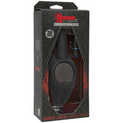 Kink by Doc Johnson - Cock Jock - Vibrerende Siliconen Cockring - Diameter 38 mm - Zwart