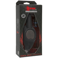 Kink by Doc Johnson - Cock Jock - Vibrerende Siliconen Cockring - Diameter 38 mm - Zwart