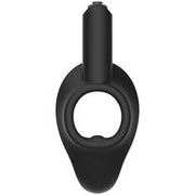 Kink by Doc Johnson - Cock Jock - Vibrerende Siliconen Cockring - Diameter 38 mm - Zwart
