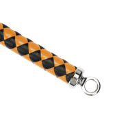 RISE - BDSM Zweep - Feather Slim Single Tail - Oranje/Zwart