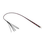 RISE - BDSM Zweep - Feather Single Tail - Zwart/Rood