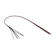 RISE - BDSM Zweep - Feather Single Tail - Zwart/Rood