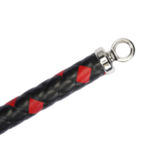 RISE - BDSM Zweep - Feather Single Tail - Zwart/Rood