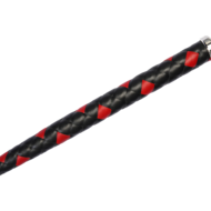 RISE - BDSM Zweep - Feather Single Tail - Zwart/Rood