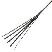 RISE - BDSM Zweep - Feather Single Tail - Zwart/Rood