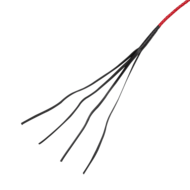 RISE - BDSM Zweep - Feather Single Tail - Rood