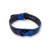 Brutus Vegan Puppy Collar - Zwart/Blauw