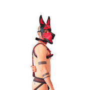 Brutus Vegan Bulldog Harnas - Zwart/Rood - Maat S/M