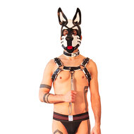 Brutus Vegan Bulldog Harnas - Zwart/Wit - Maat S/M