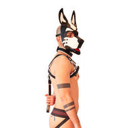 Brutus Vegan Bulldog Harnas - Zwart/Wit - Maat L/XL